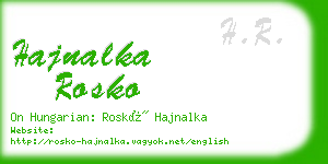 hajnalka rosko business card